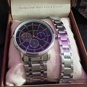 Unisex Lucky Brand Watch and bracelet ⌚️🩶🤍